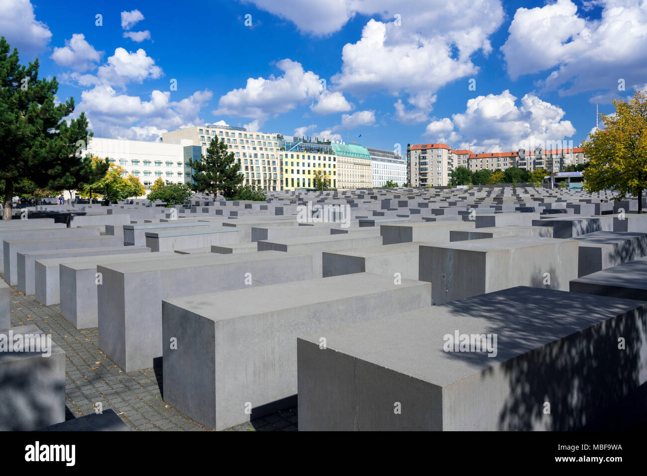 Il memoriale dell'olocausto Berlino, Germania, Europa Foto Stock