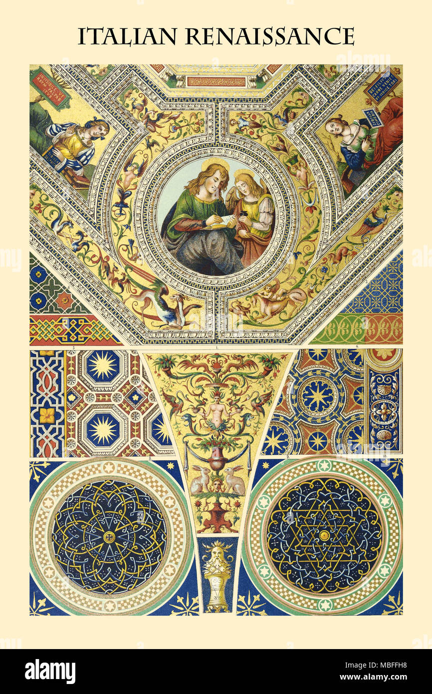 Ornamento del Rinascimento italiano Foto Stock