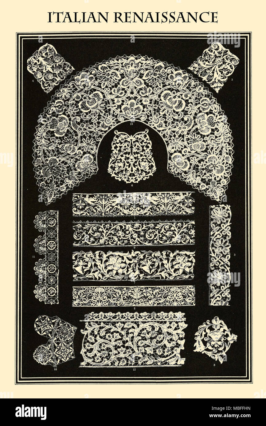 Ornamento del Rinascimento italiano Foto Stock