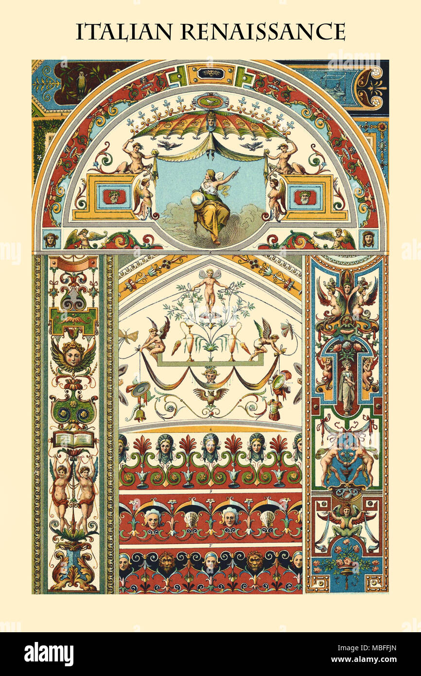 Ornamento del Rinascimento italiano Foto Stock