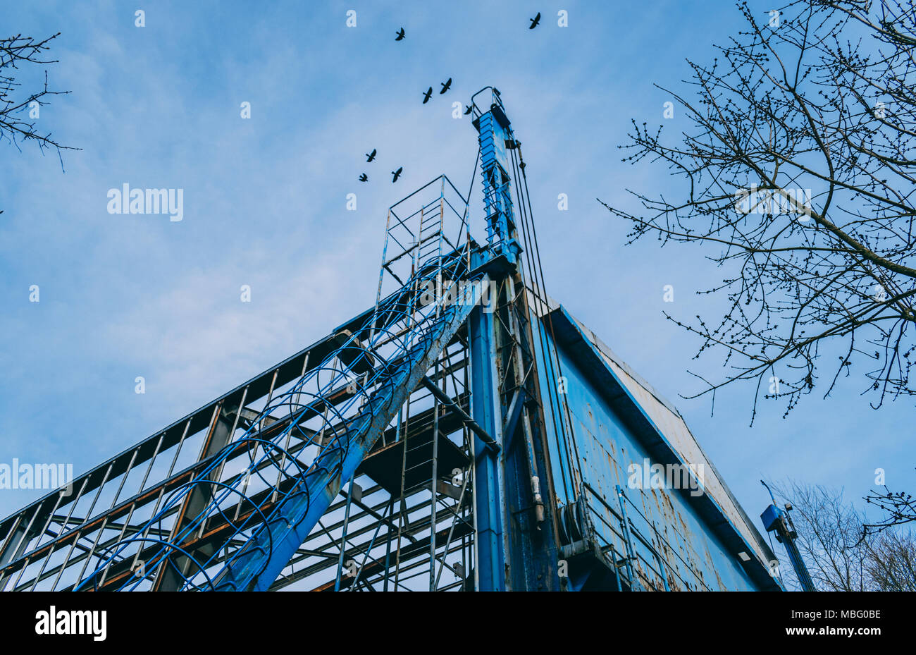 Il vecchio capannone industriale Foto Stock