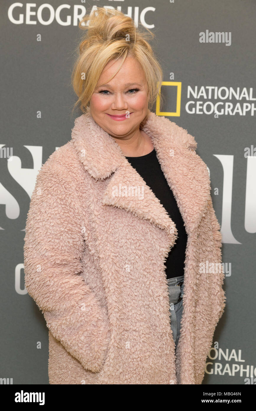 New York, Stati Uniti. 09Apr, 2018. Caroline Rhea assiste National Geographic presenta America dentro e fuori con Katie Couric presso il Museo di Arte Moderna a credito: Lev Radin/Pacific Press/Alamy Live News Foto Stock