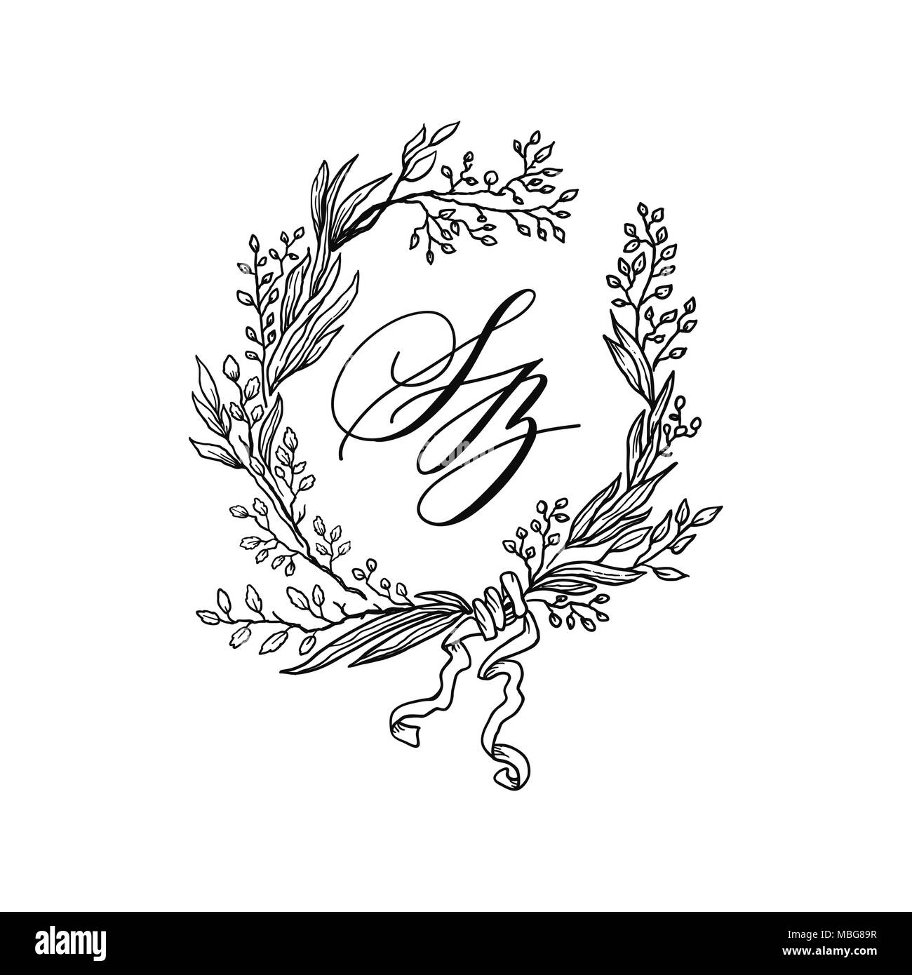 Elemento di design di nozze Illustrazione Vettoriale