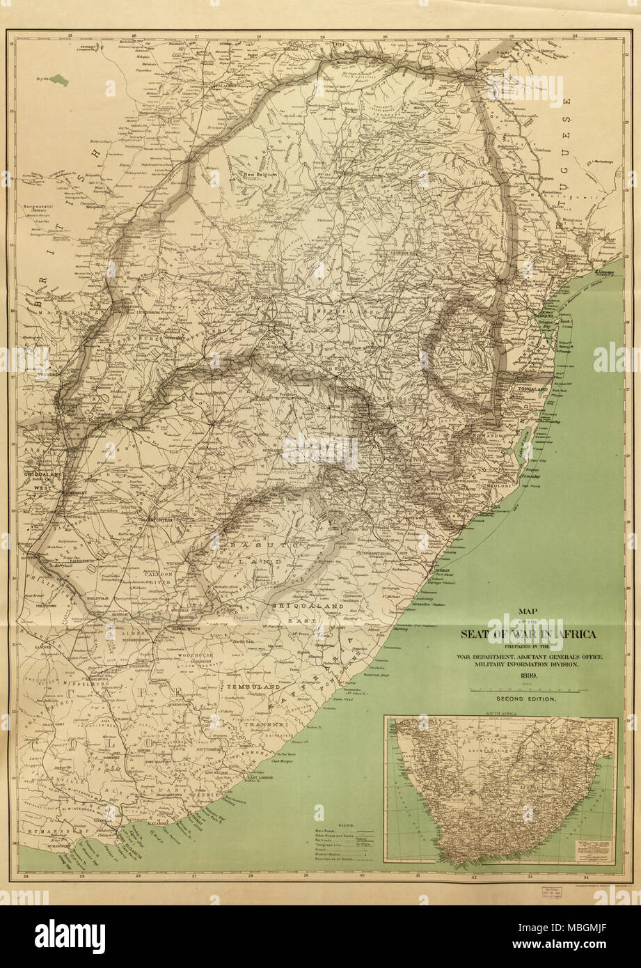 Sede della guerra in Africa - 1899 Foto Stock
