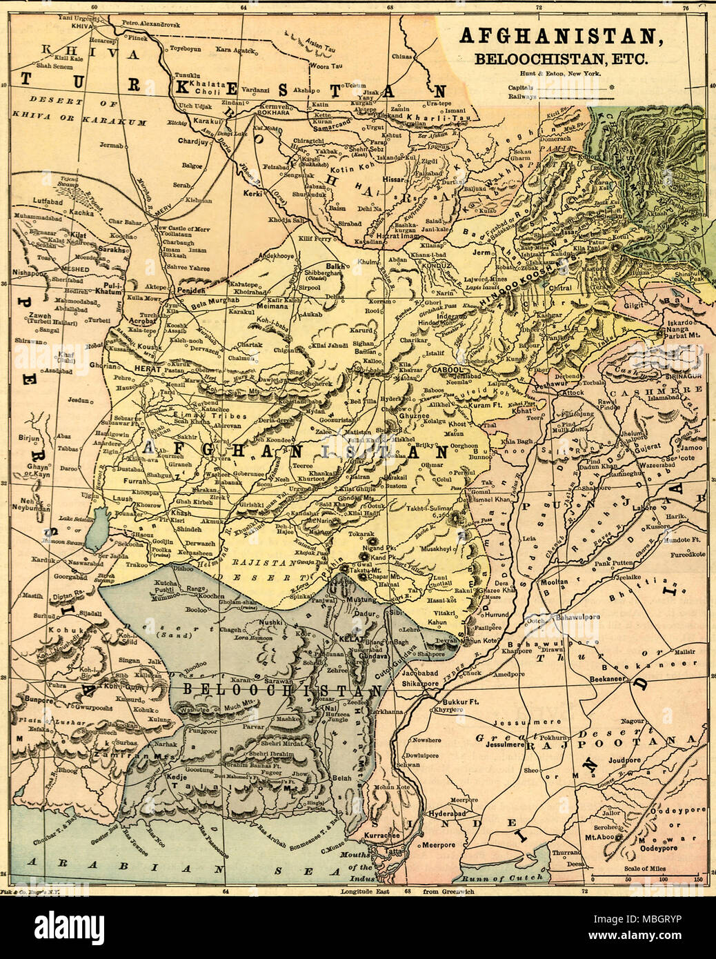 Afghanistan & Beluchistan - 1893 Foto Stock