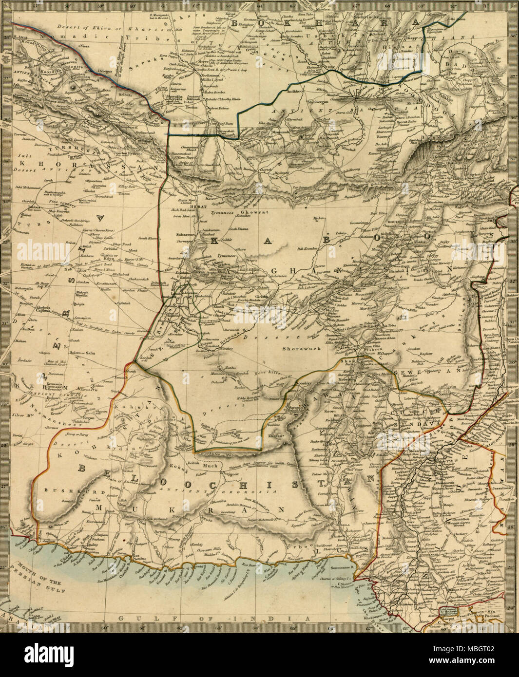 Bokhara, Beluchistan & Afghanistan - 1800 Foto Stock