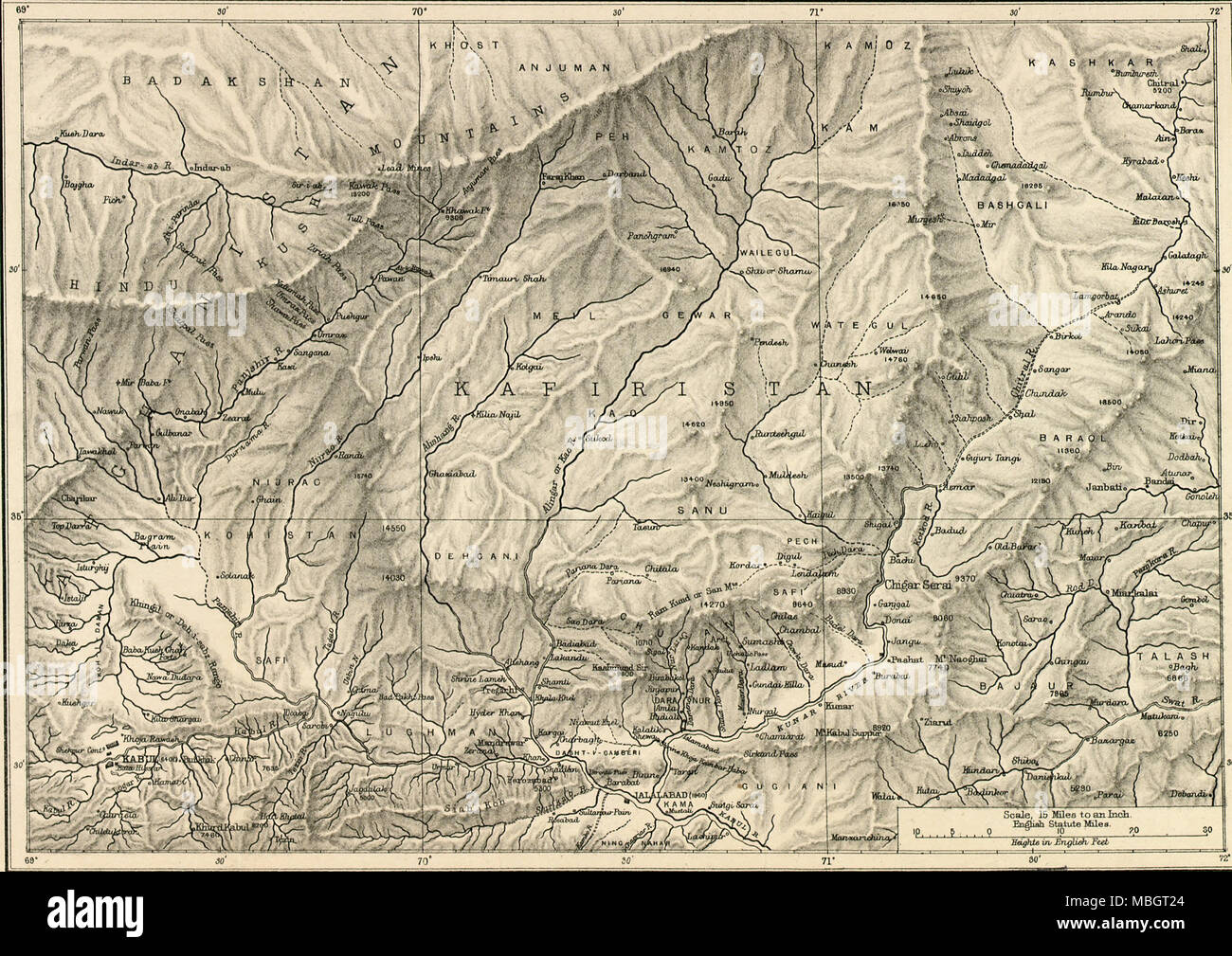 Kafiristan - 1881 Foto Stock