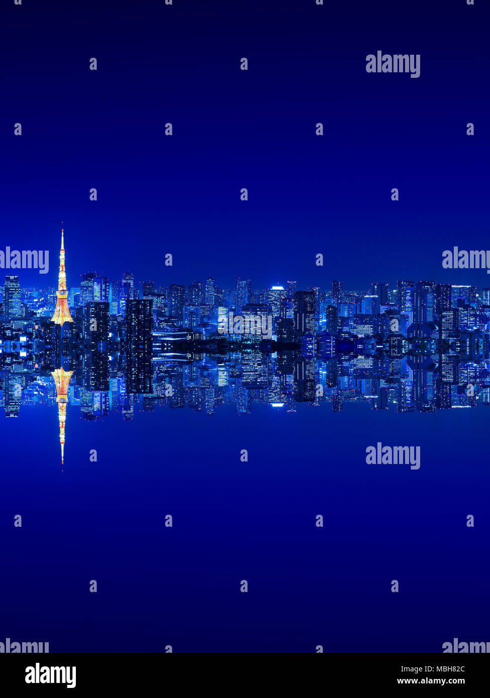 Digital composito di Tokyo Foto Stock