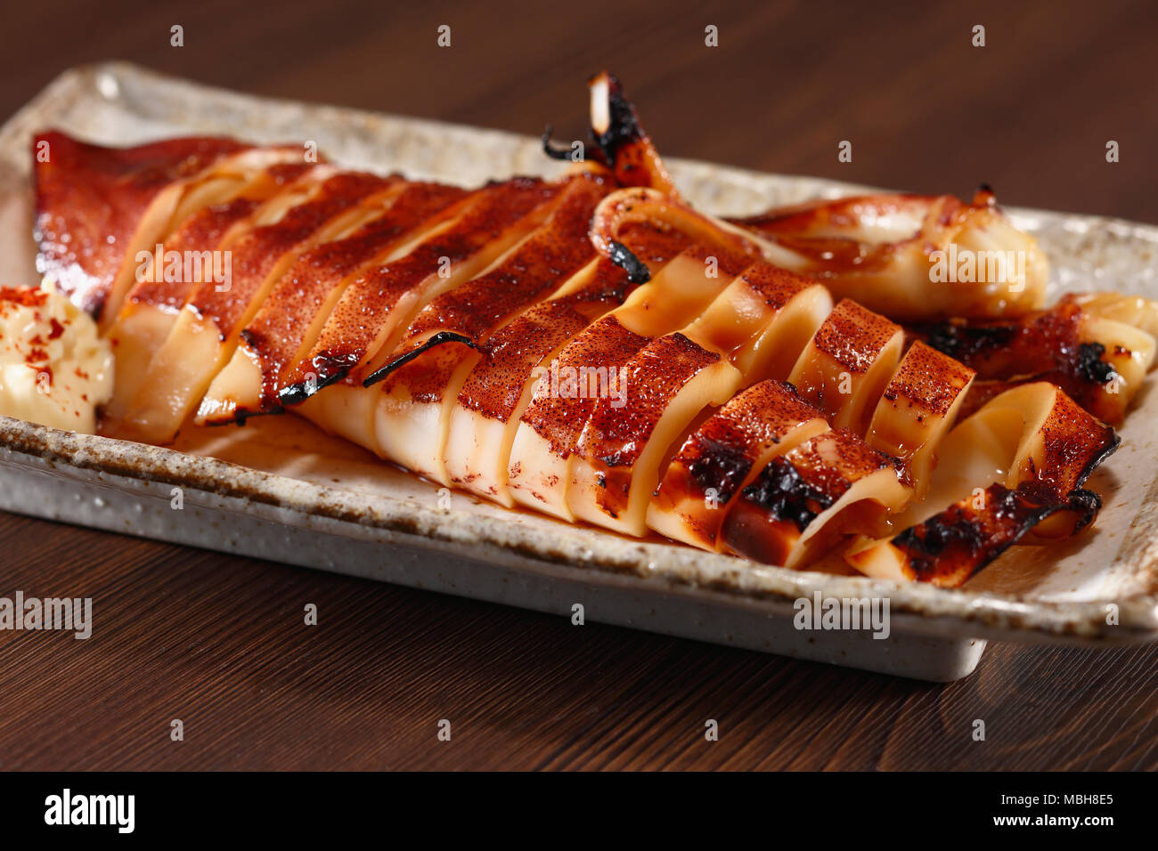 In Stile Giapponese Calamari Alla Griglia Foto Stock Alamy