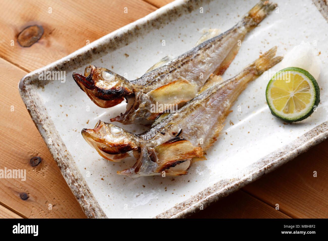 Stile giapponese grigliate di pesce Foto Stock