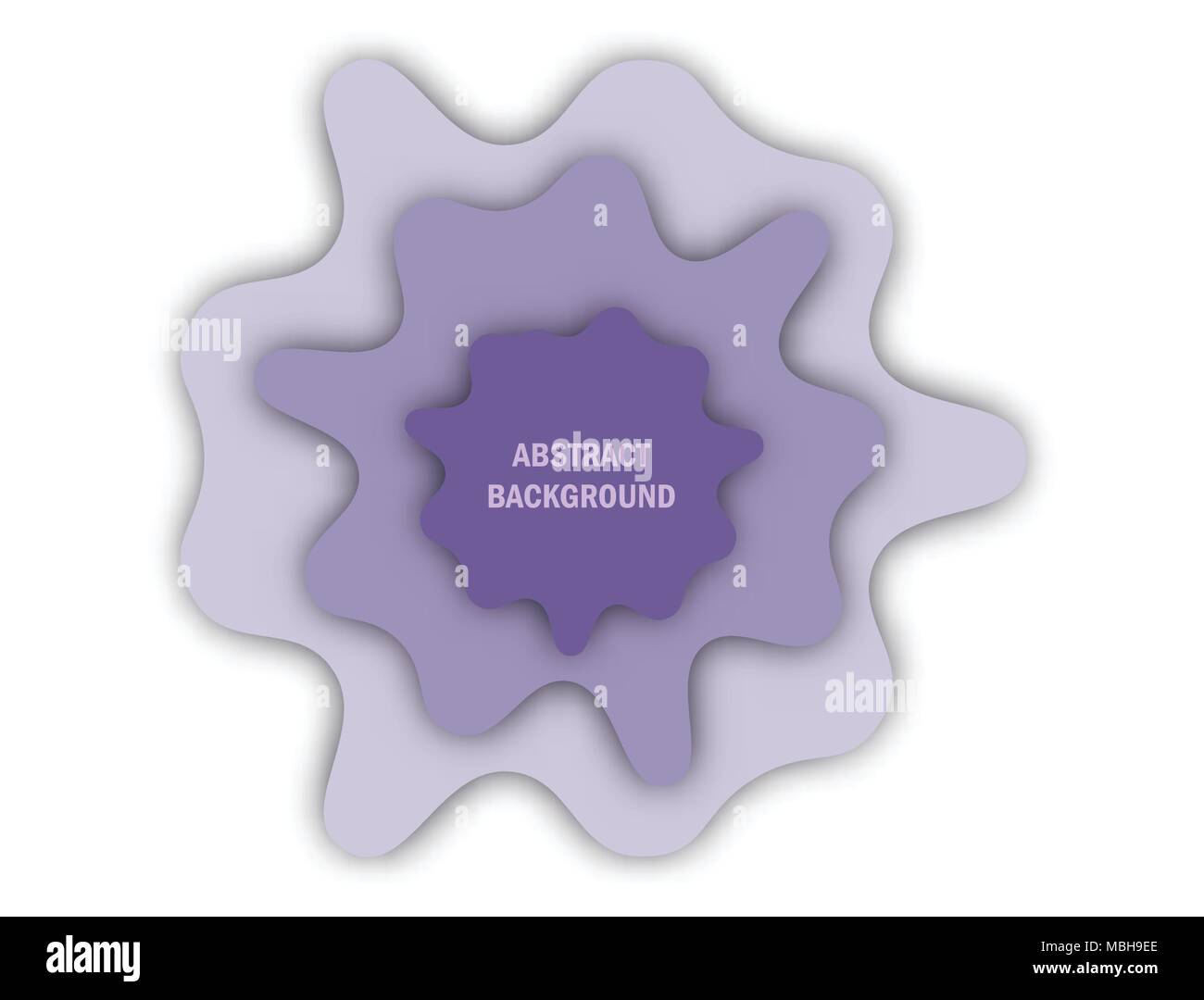 Abstract viola ultra violet carta tagliata su sfondo bianco per idea graphic design concept Illustrazione Vettoriale