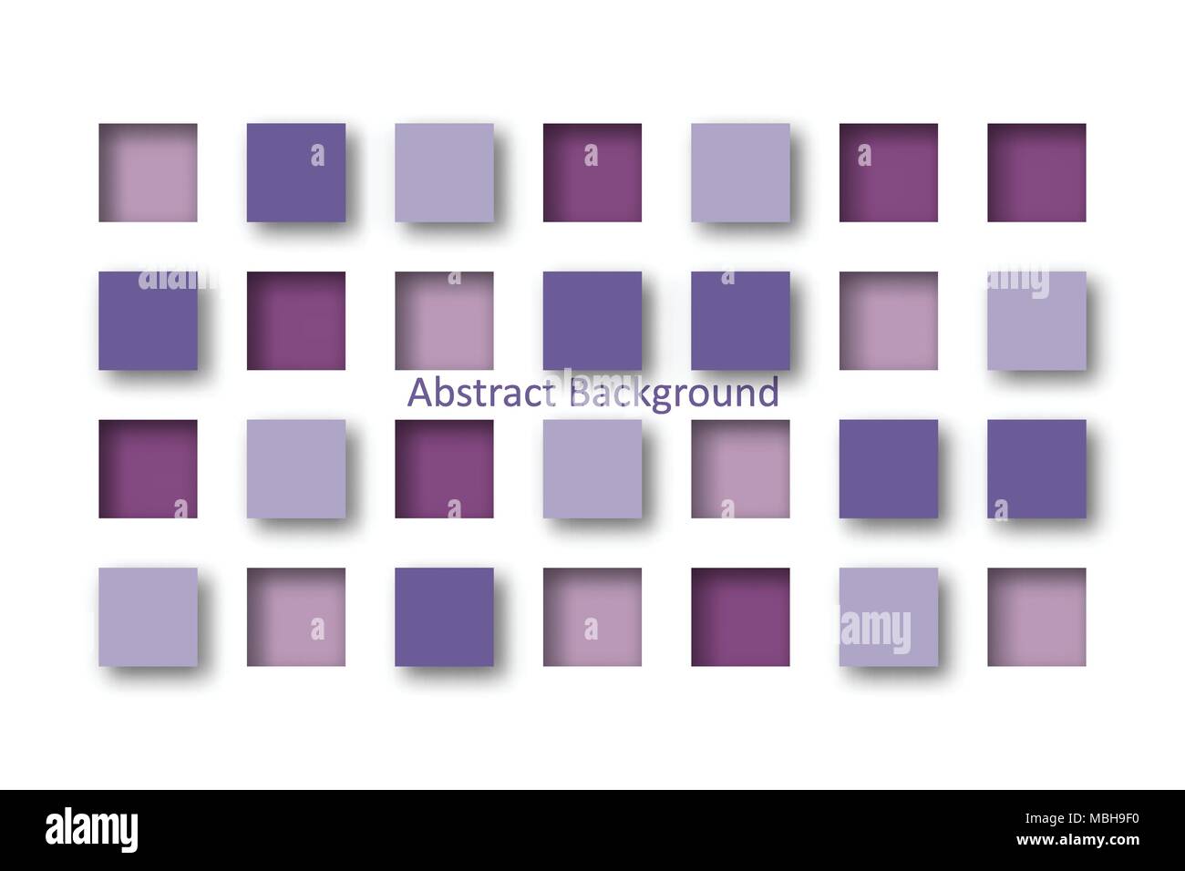 Abstract 3d viola piastrella quadrata in carta tagliata del concetto di idea di sfondo graphic design vector Illustrazione Vettoriale