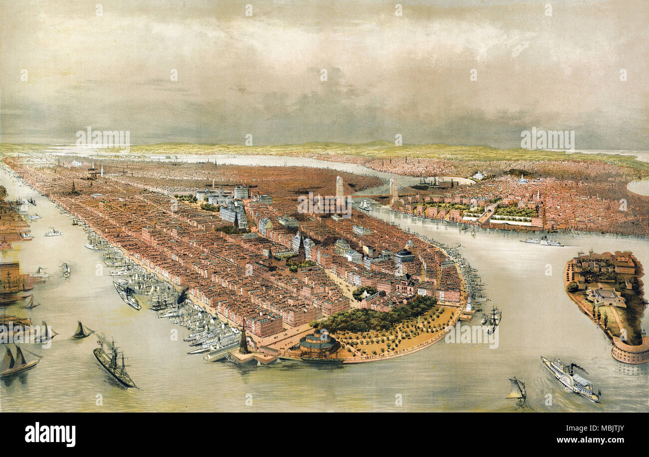 Sull'isola di Manhattan Foto Stock