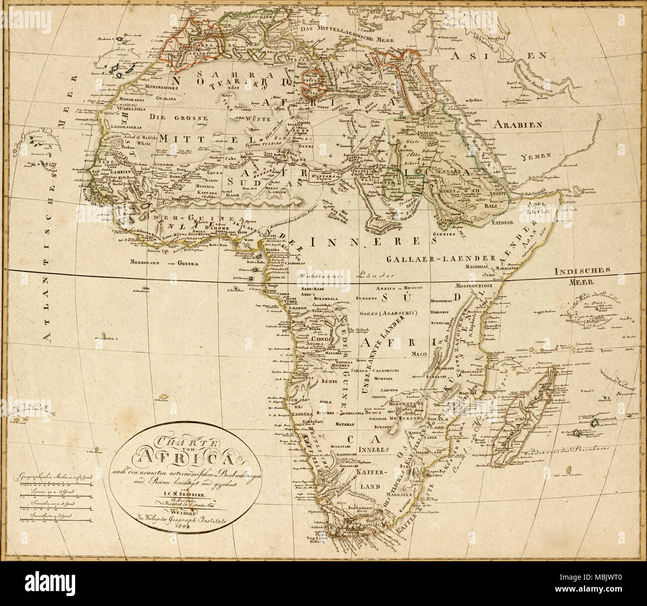 Africa - 1804 Foto Stock