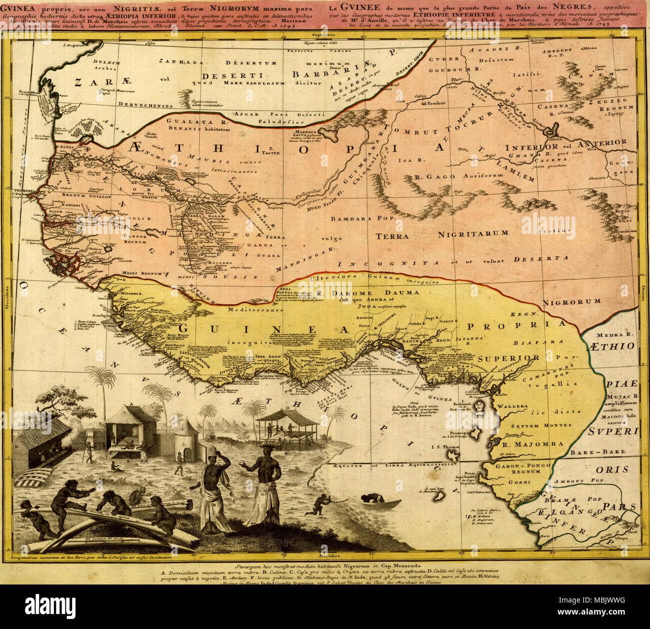 Guinee Balck & Africa Foto Stock