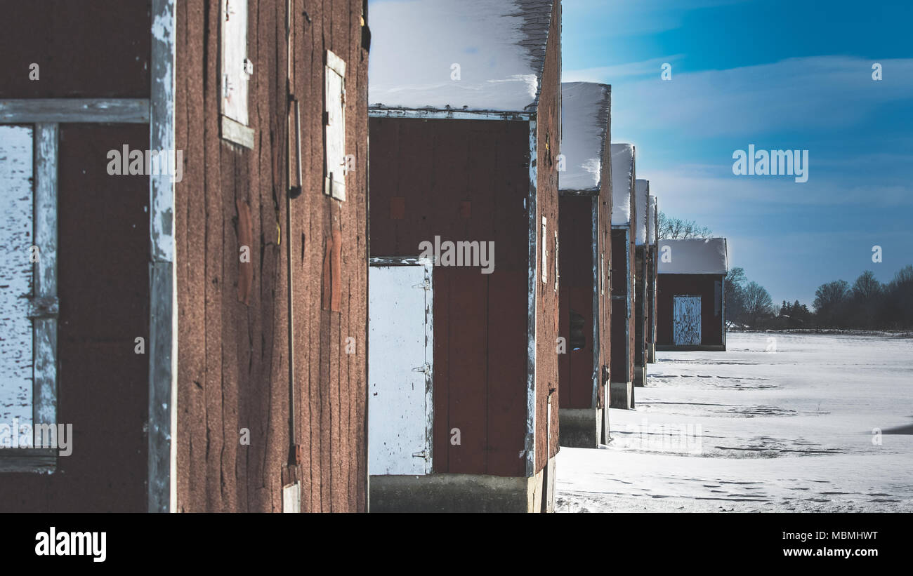 Queste capanne Foto Stock