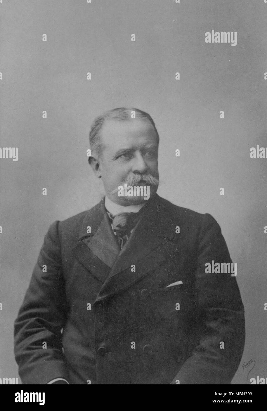 Ritratto dell'avvocato Albert Charles Louis Danet ( 1846 - 1909 ) - Fotografia di Eugene Pirou ( 1841 - 1909 ) Foto Stock