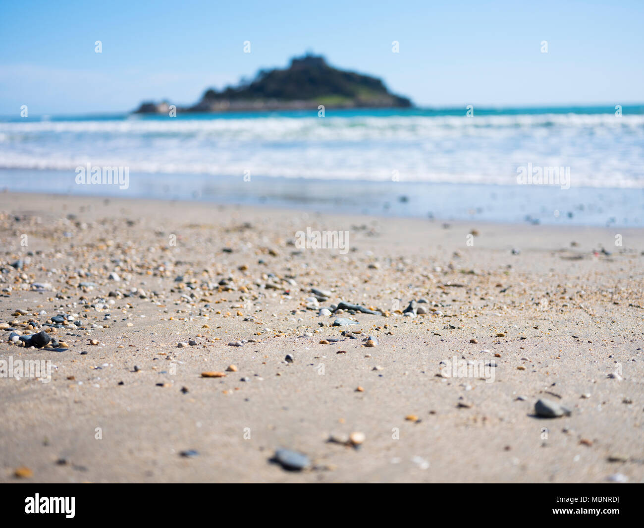 La spiaggia di Marazion, Cornwall. Foto Stock