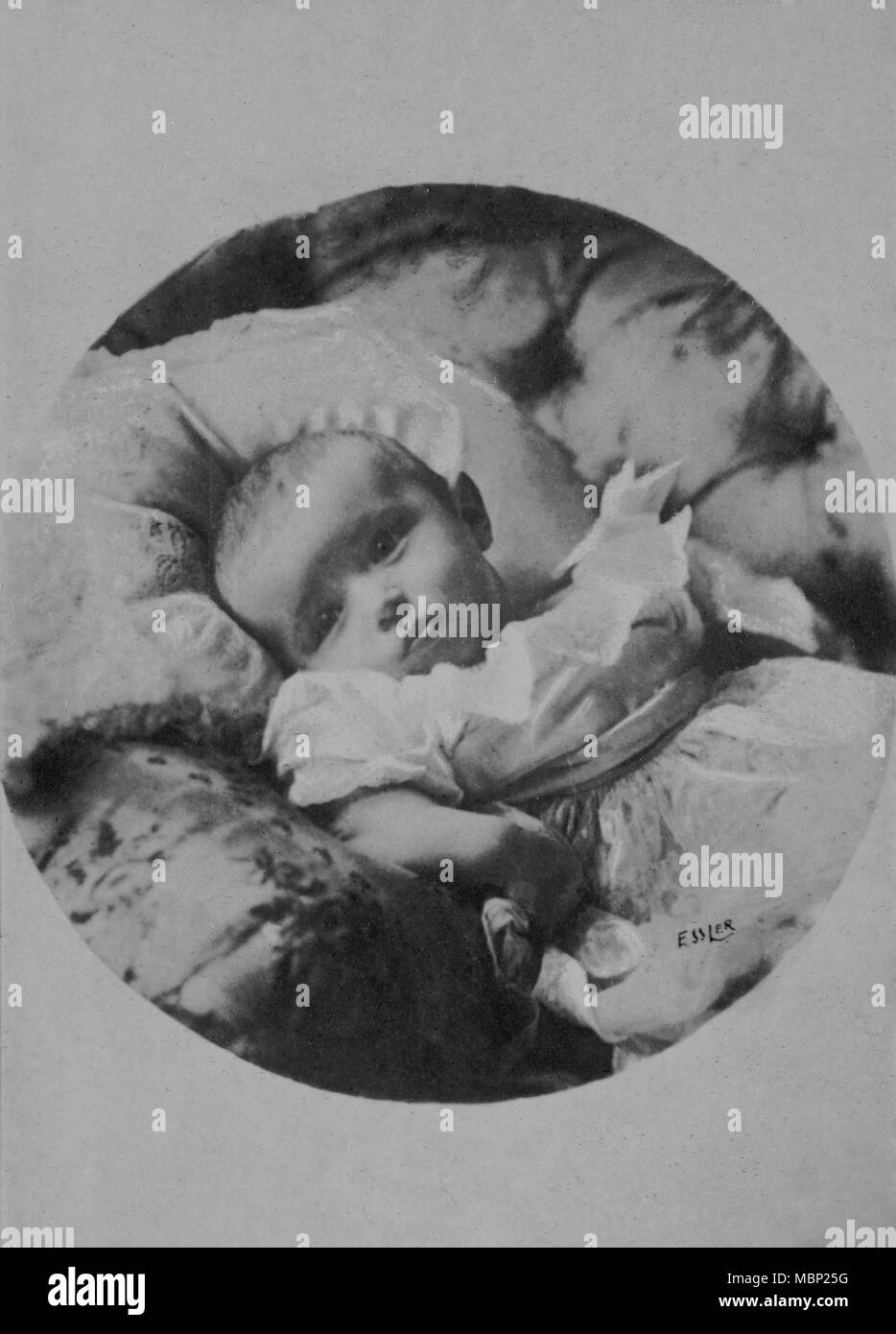 Ritratto di Alexei Nikolaïevitch , Tsarevich della Russia ( 1904 - 1918 ) - Fotografia di Essler Foto Stock