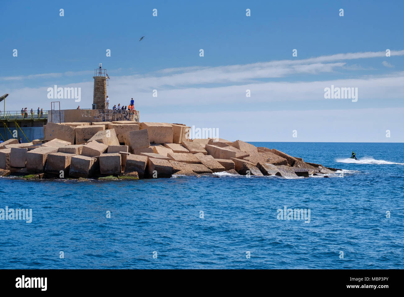 Porto di Torrevieja acqua di pausa in Spagna. Foto Stock