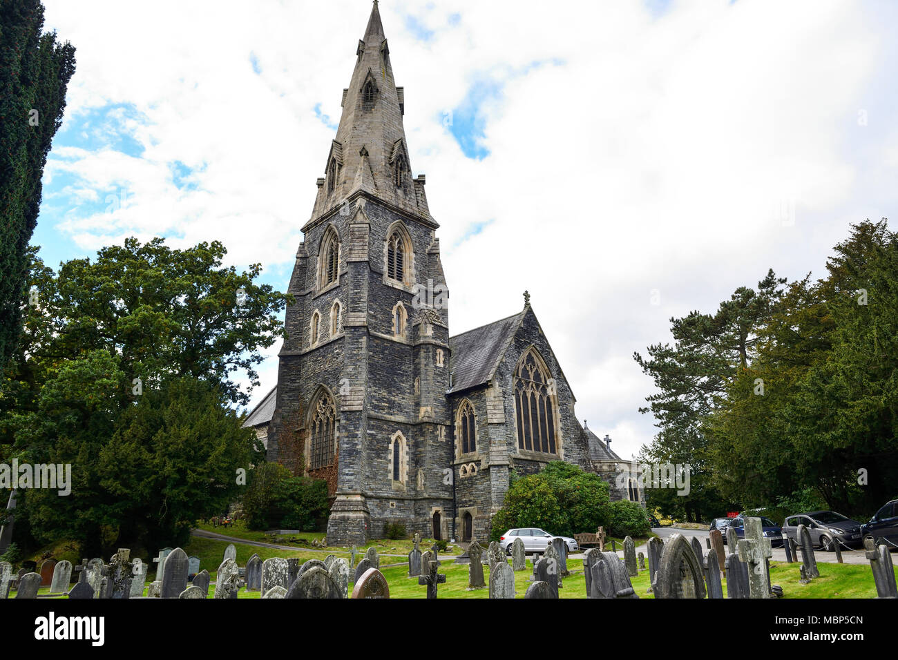 Santa Maria la chiesa parrocchiale in Ambleside nel Lake District in Cumbria, Inghilterra Foto Stock