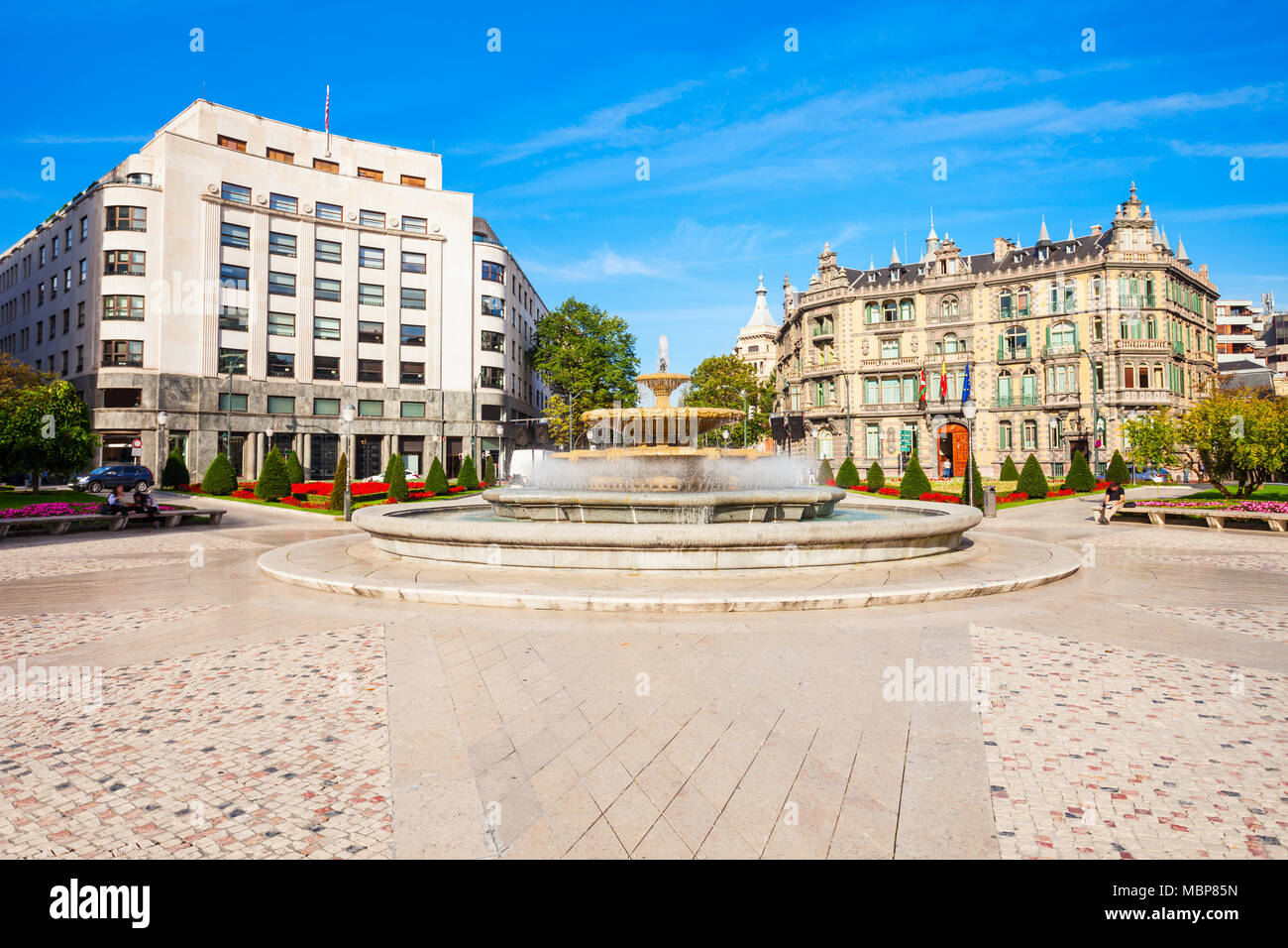 Palazzo Chavarri o il Palazzo Chavarri è un edificio attorno alla Piazza Moyua a Bilbao, Paese Basco in Spagna settentrionale Foto Stock