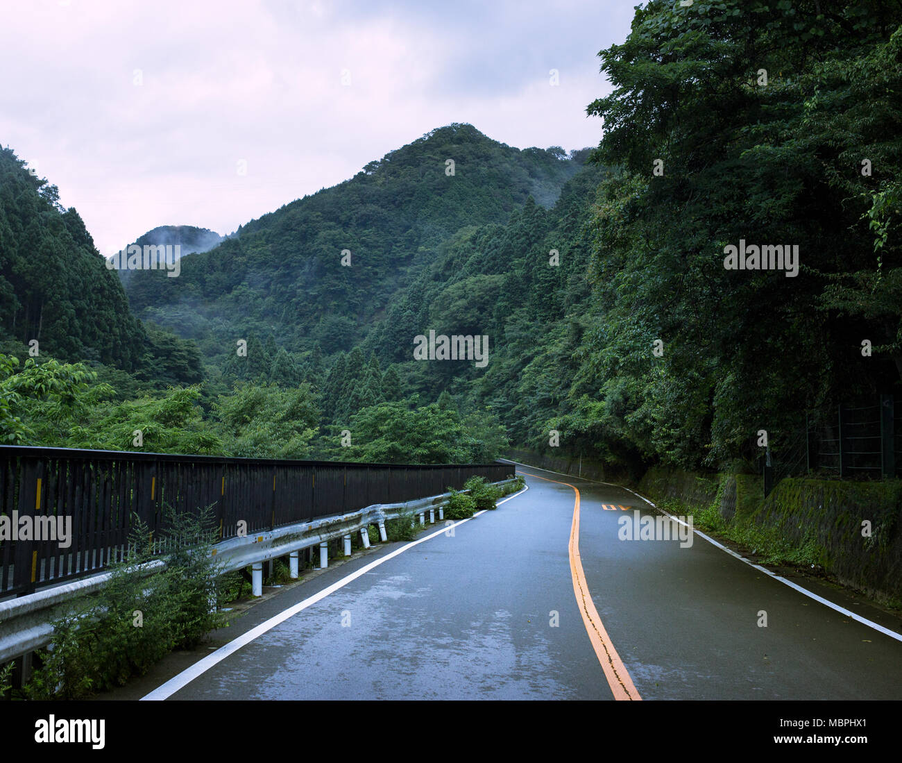 Percorso 43 curve attraverso le montagne tra Osaka e Kyoto Foto Stock