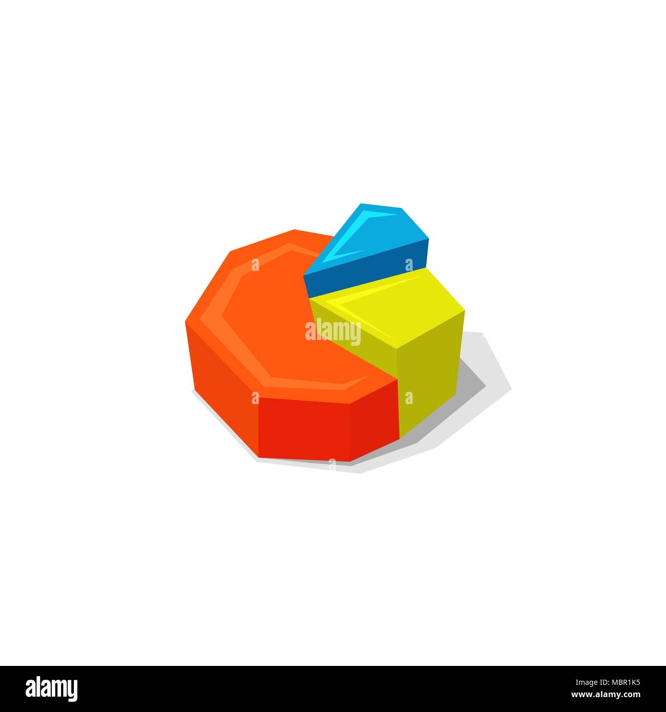 Grafico a torta elemento, business infografico schema rotondo Illustrazione Vettoriale