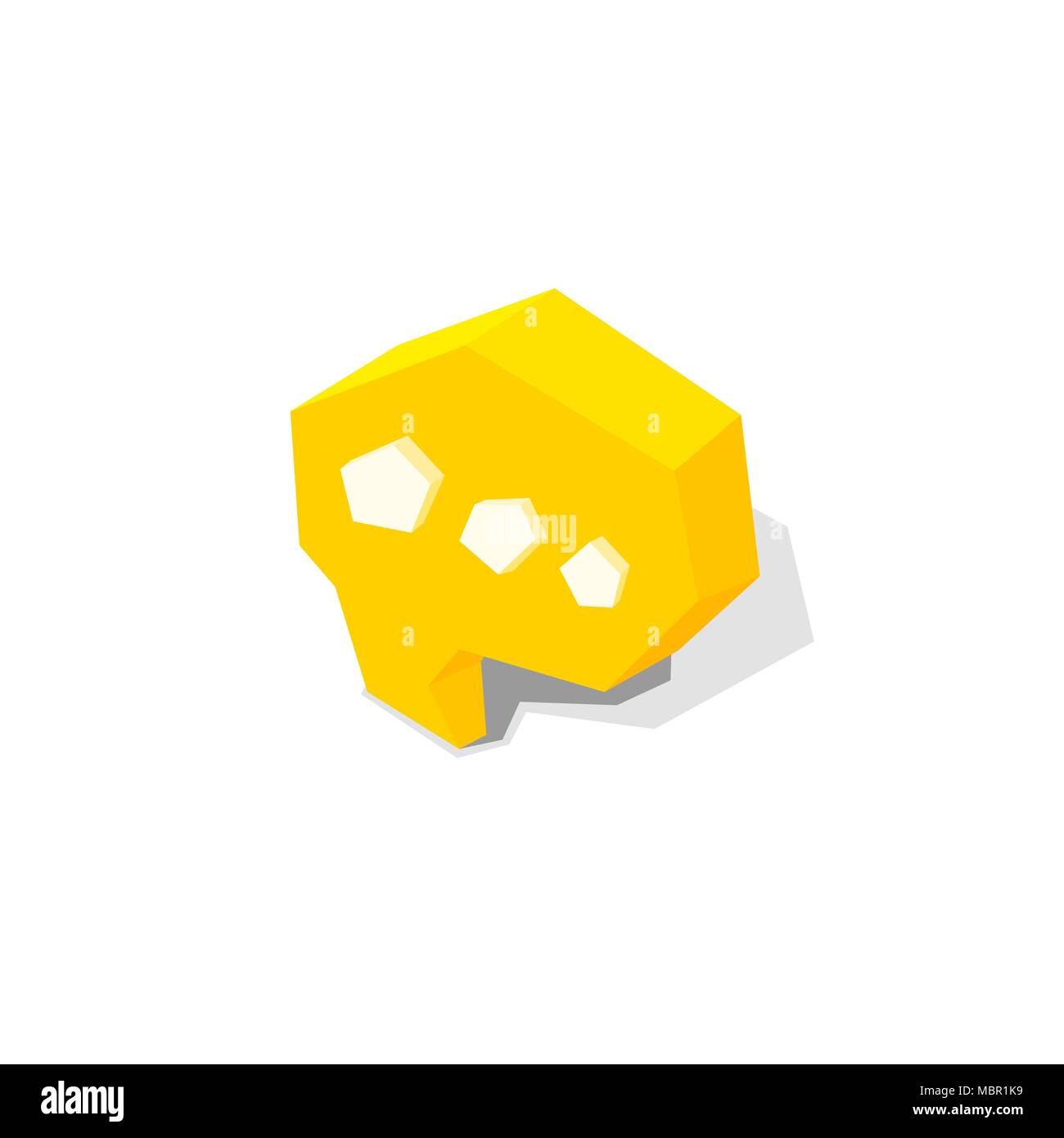 Bolla gialla messaggio di chat Illustrazione Vettoriale