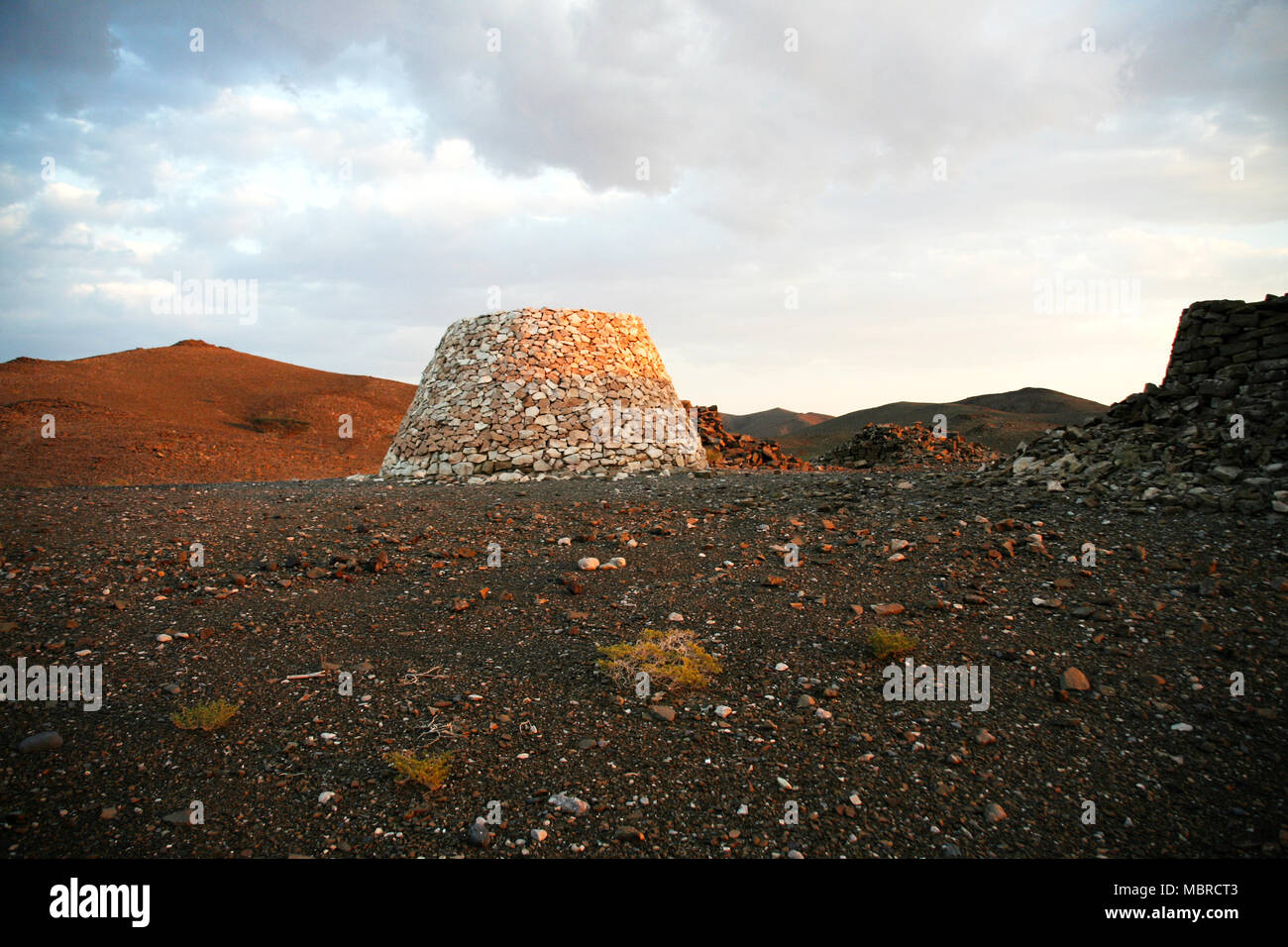 4000 anno di età del Bronzo Antico tombe a Bat, Oman Foto Stock