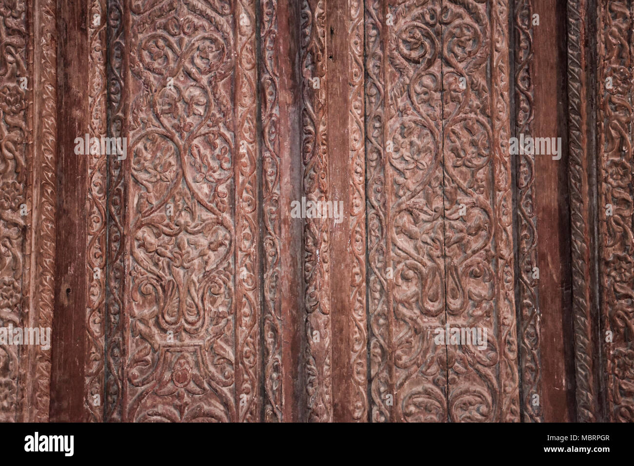 Configurazione della porta nel villaggio storico di Jeddah, Arabia Saudita Foto Stock