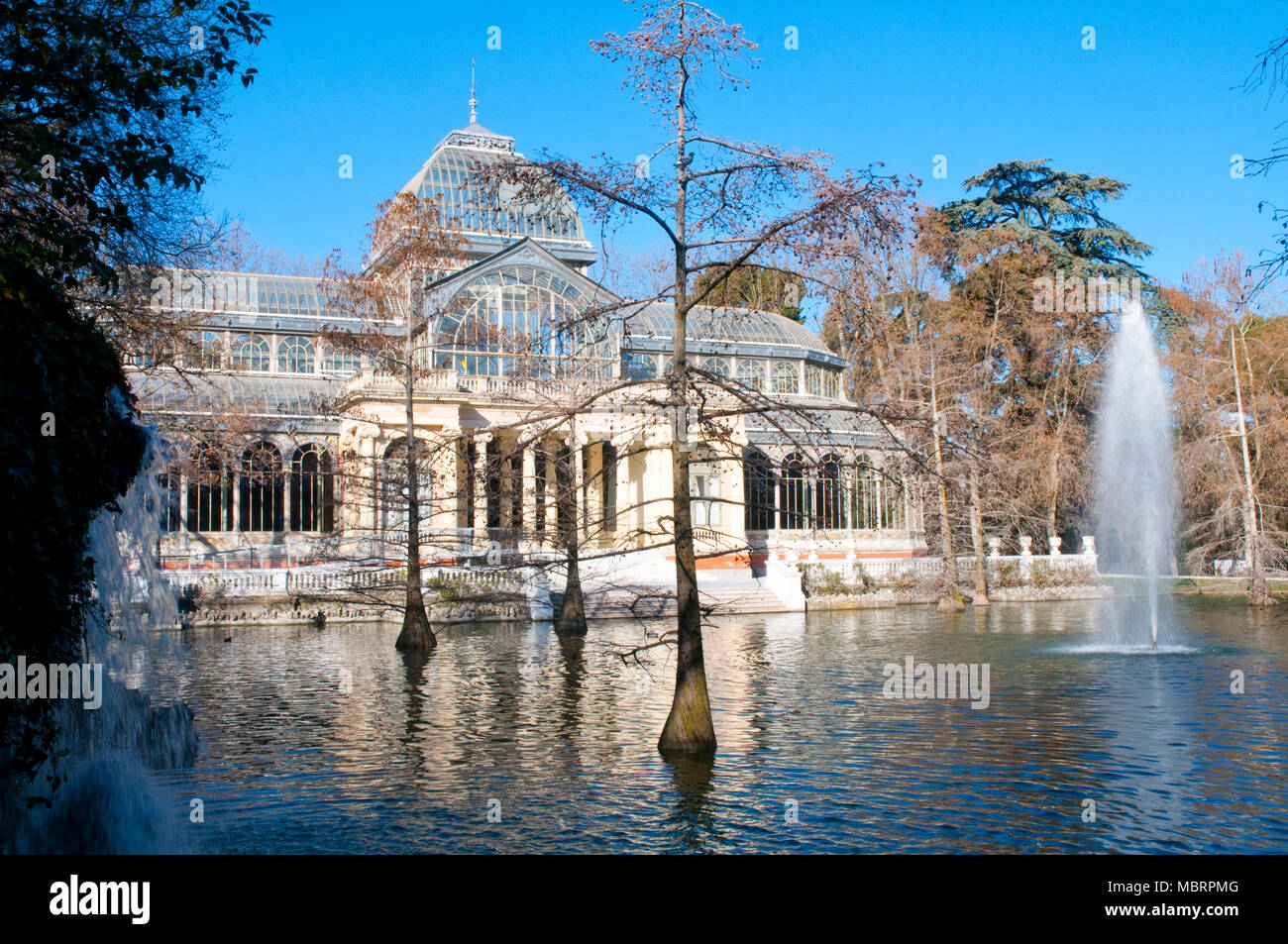 Cristal Palace. Il Parco del Retiro di Madrid, Spagna. Foto Stock