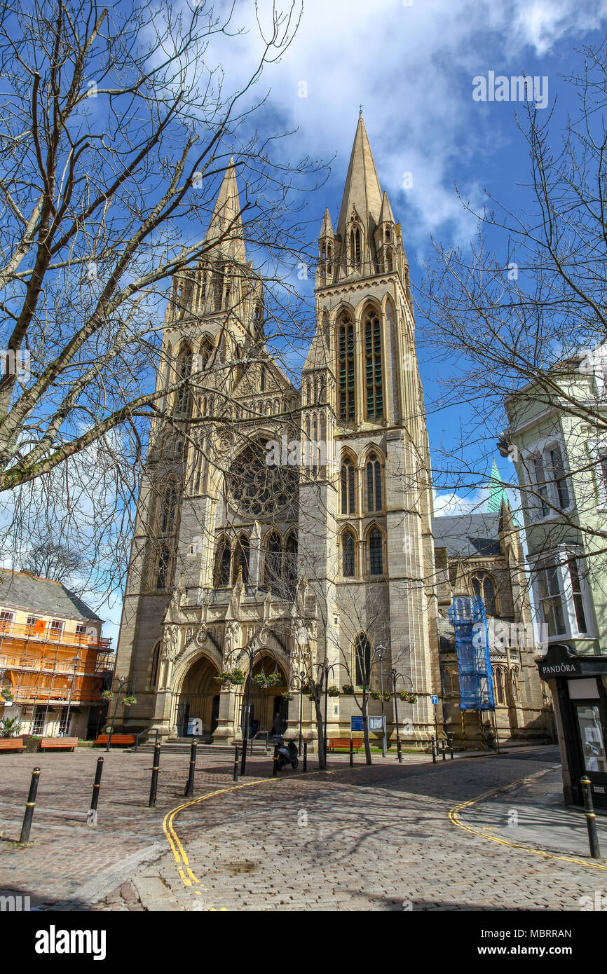 La cattedrale della Beata Vergine Maria, Truro è una chiesa di Inghilterra cattedrale della città di Truro, Cornwall, South West England, Regno Unito Foto Stock