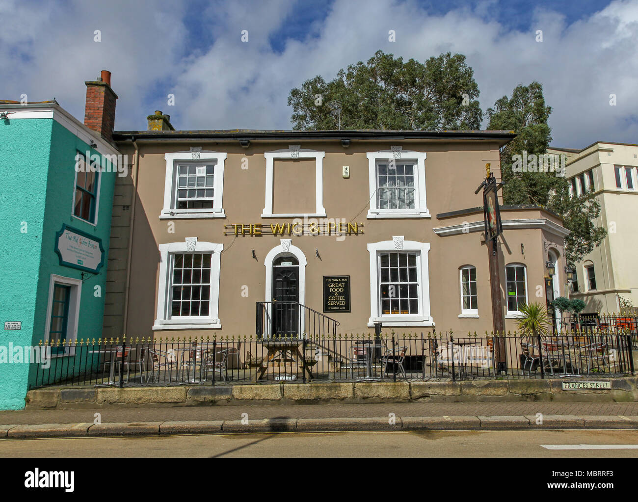 La parrucca e penna inn pub o public house, Frances Street, Truro, Cornwall, South West England, Regno Unito Foto Stock