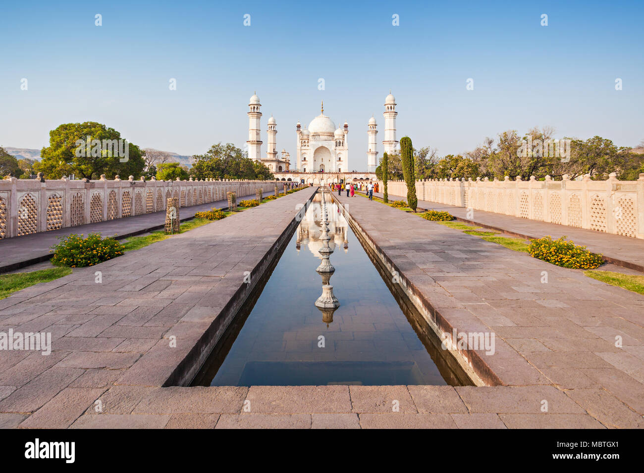 Bibi-QA-Maqbara è ampiamente noto come il povero mans Taj in Aurangabad, India Foto Stock