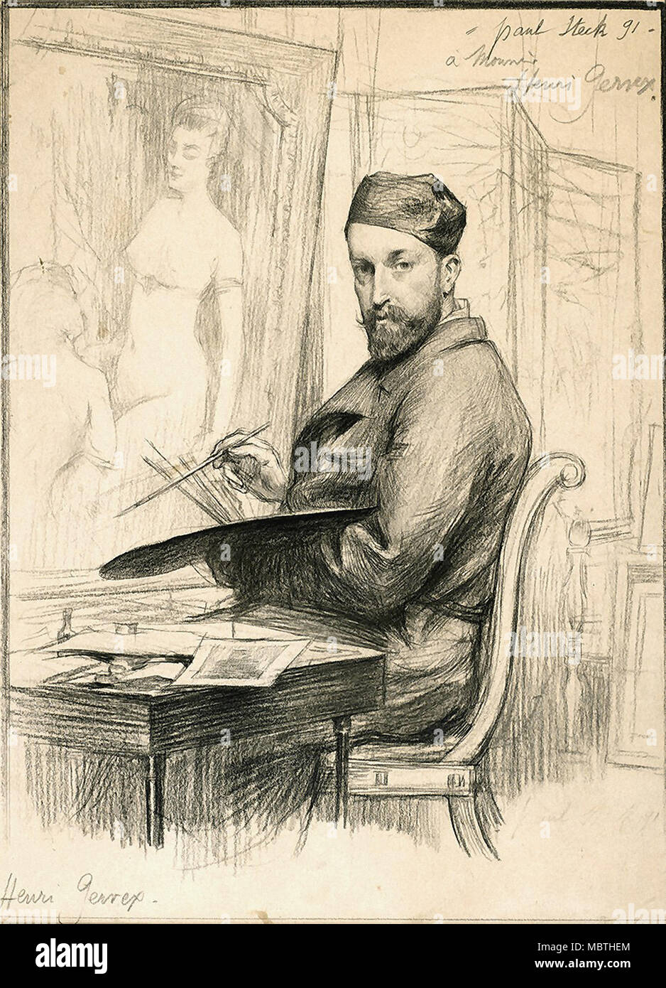 Steck Paul Albert- Ritratto di Henri Gervex Foto Stock