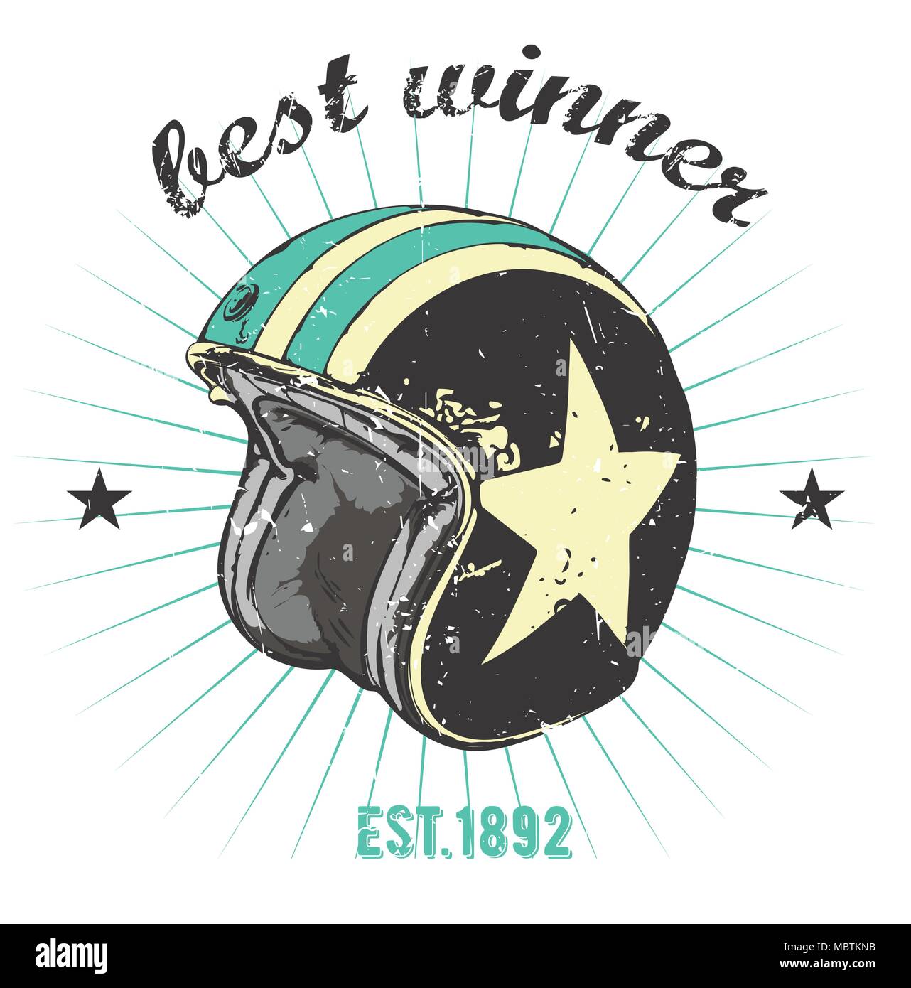 Casco del motociclo Illustrazione Vettoriale