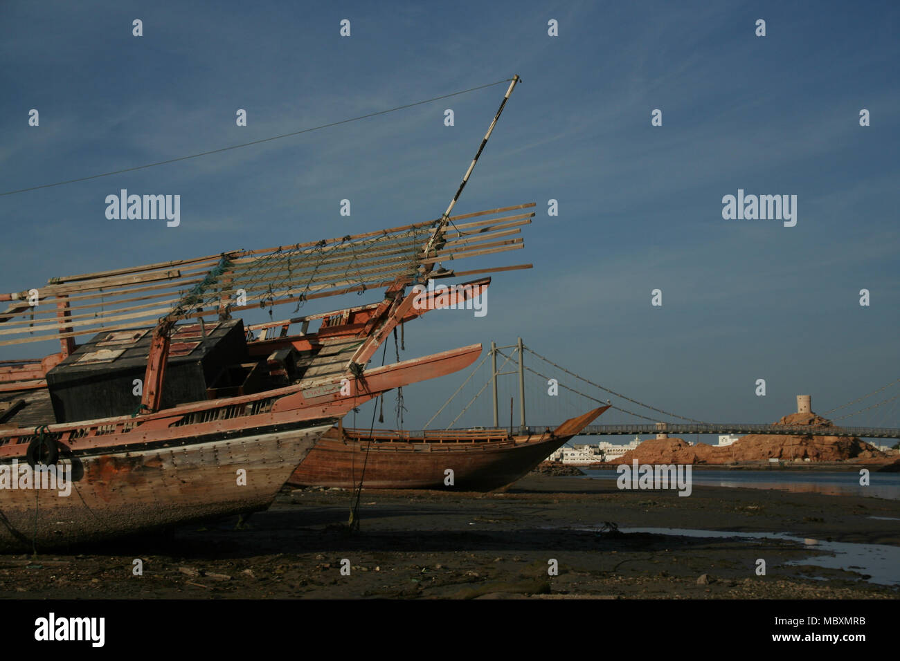 Sur Harbour, southern Oman Foto Stock