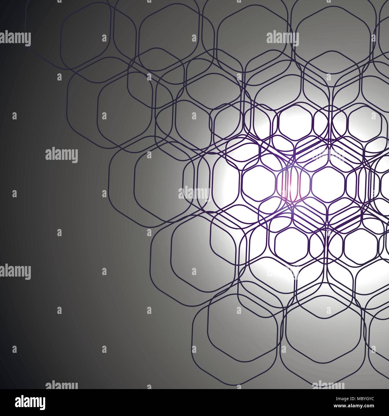 Abstract background esagonale. Illustrazione Vettoriale