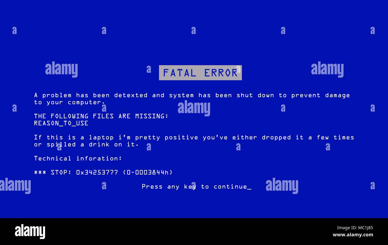 Schermata blu della morte vettore. BSOD. Driver fatale, Memoria critica Computer errore 404. Dispositivo incompatibile. Illustrazione Illustrazione Vettoriale