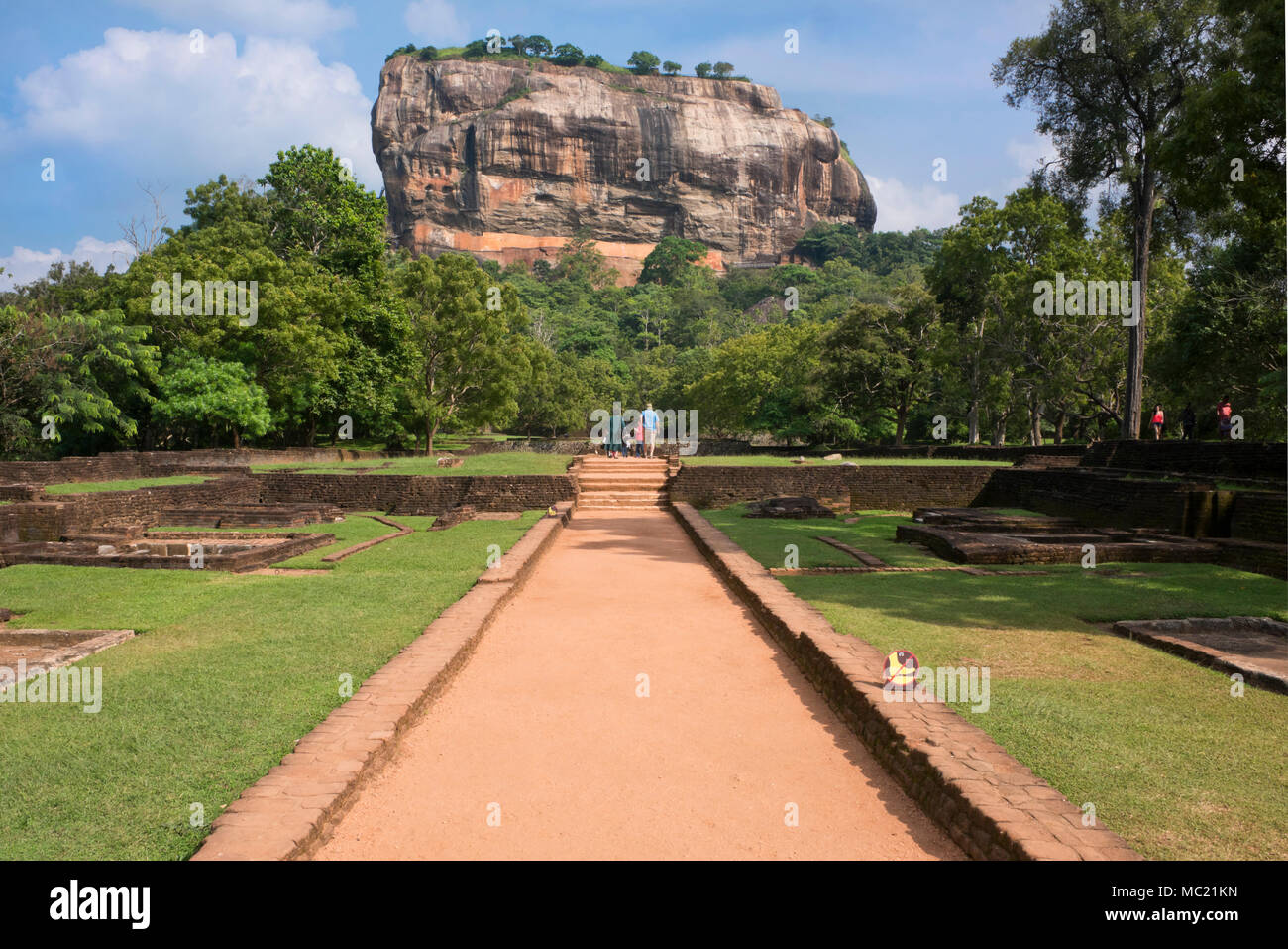 Vista orizzontale di Sigiriya o Lions Rock in Sri Lanka. Foto Stock