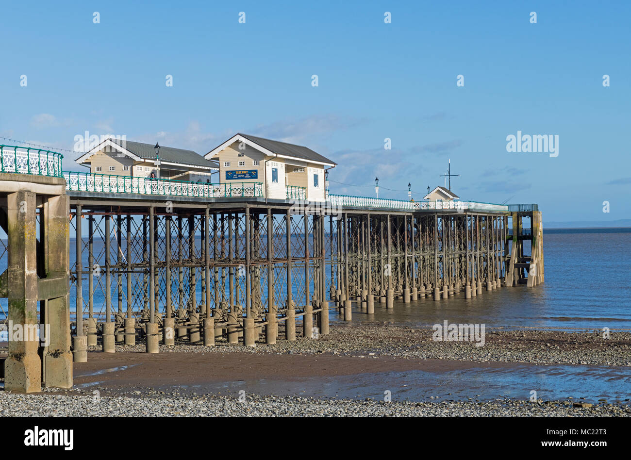 Penarth Pier il Glamorgan Costa, South Wales, Regno Unito Foto Stock