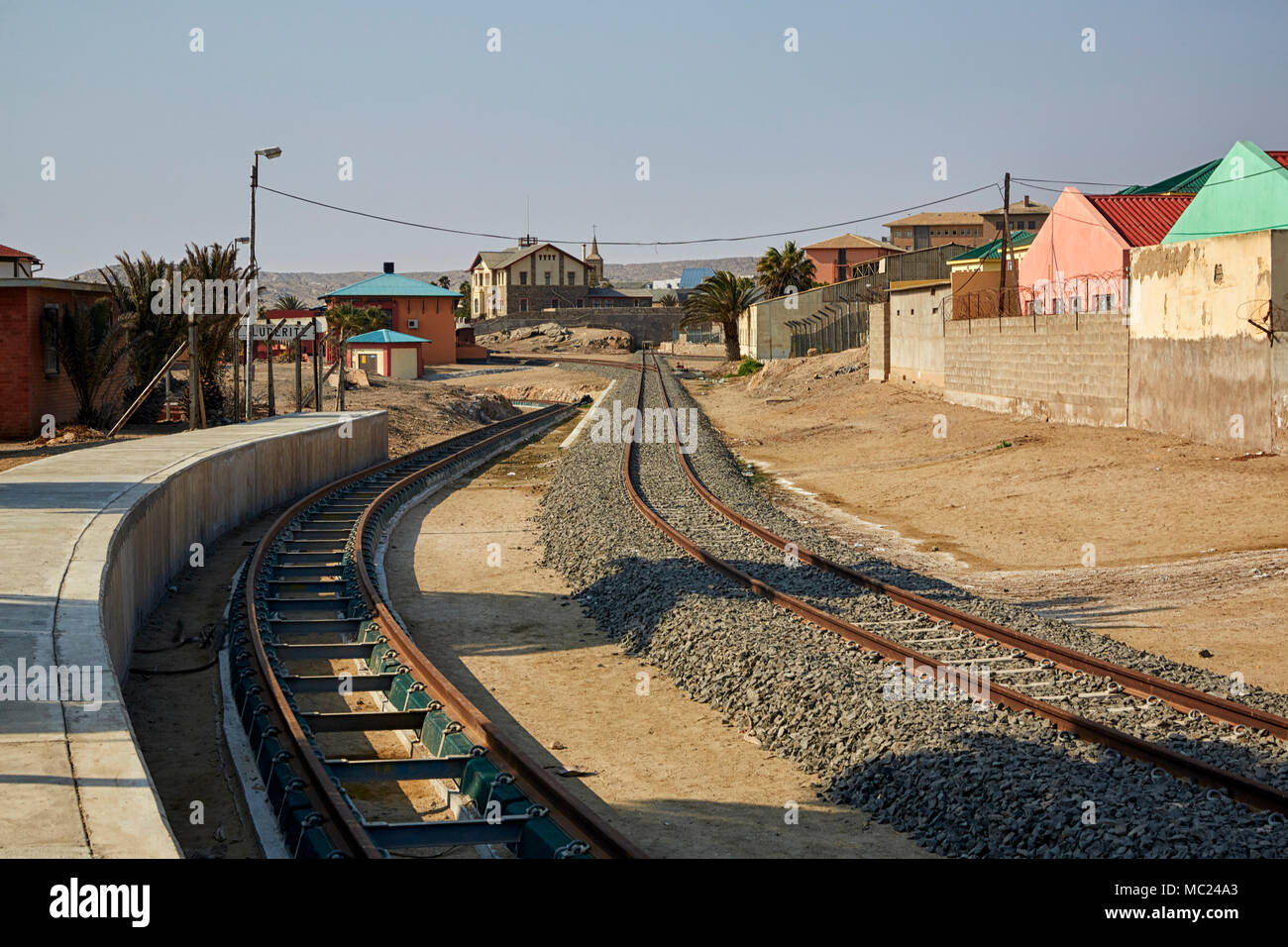 Luderitz stazione ferroviaria in Luderitz, Namibia, Africa Foto Stock