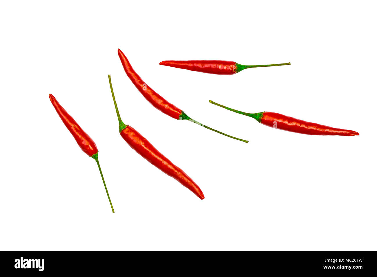 Red Hot Chili spice isolato su sfondo bianco con tracciato di ritaglio Foto Stock