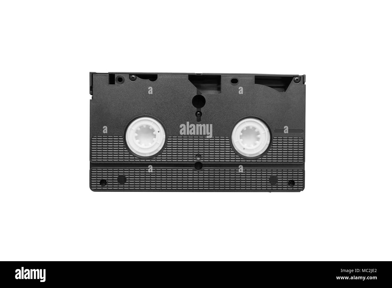 Immagini di grandi dimensioni di un vecchio il nastro per videocassette su sfondo bianco Foto Stock