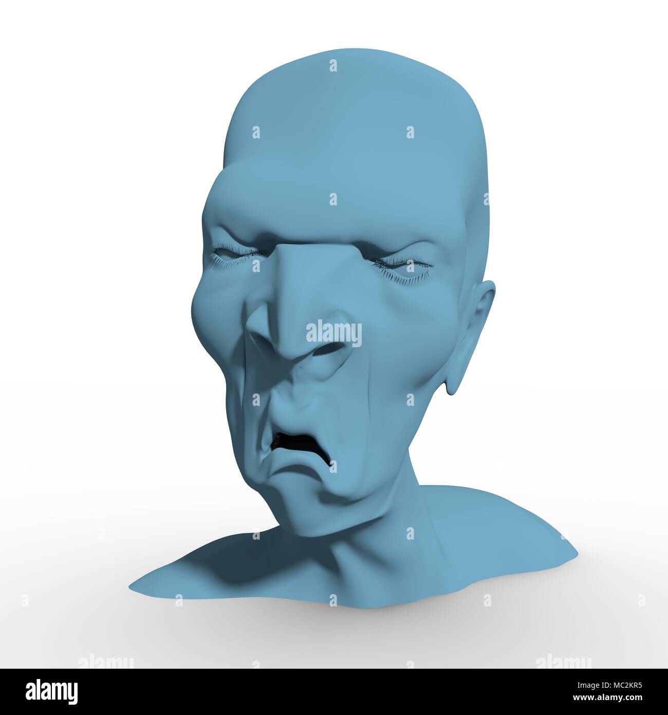 Faccia Smirking modello 3D Foto Stock