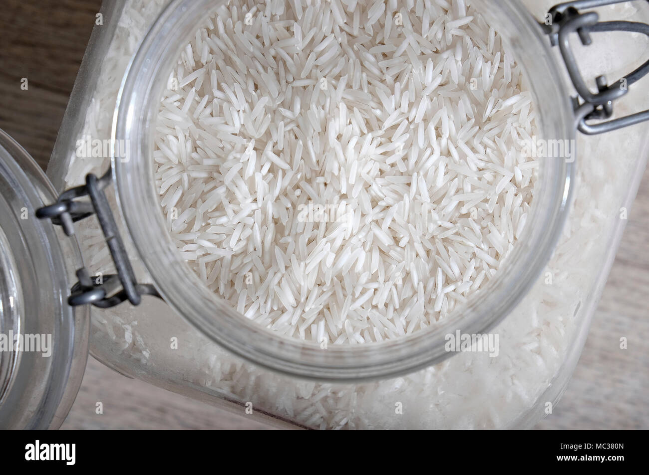 Indian riso basmati in stile kilner vasetto in vetro Foto Stock
