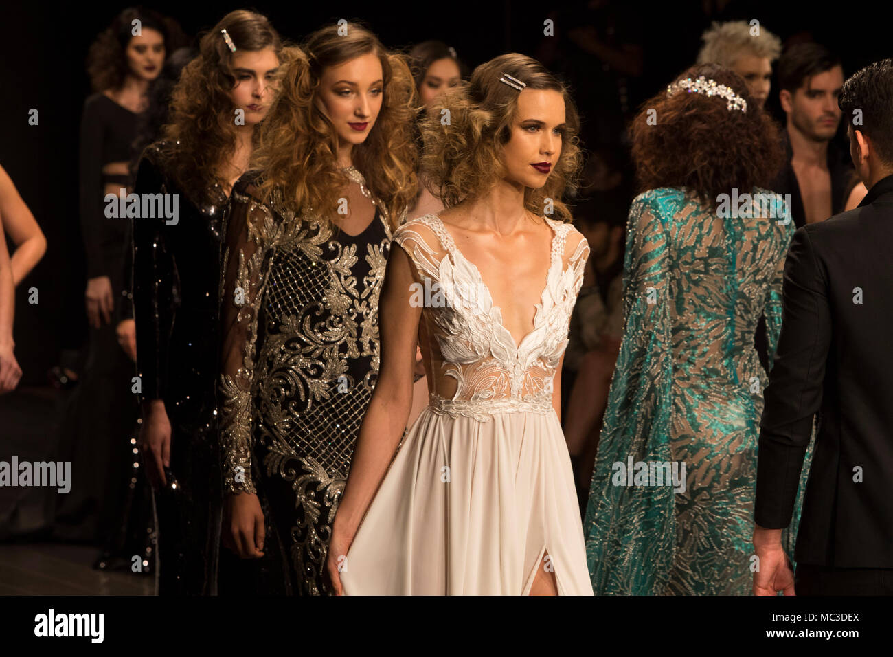 LA SETTIMANA DELLA MODA A MacArthur, Los Angeles, California, Stati Uniti d'America Foto Stock