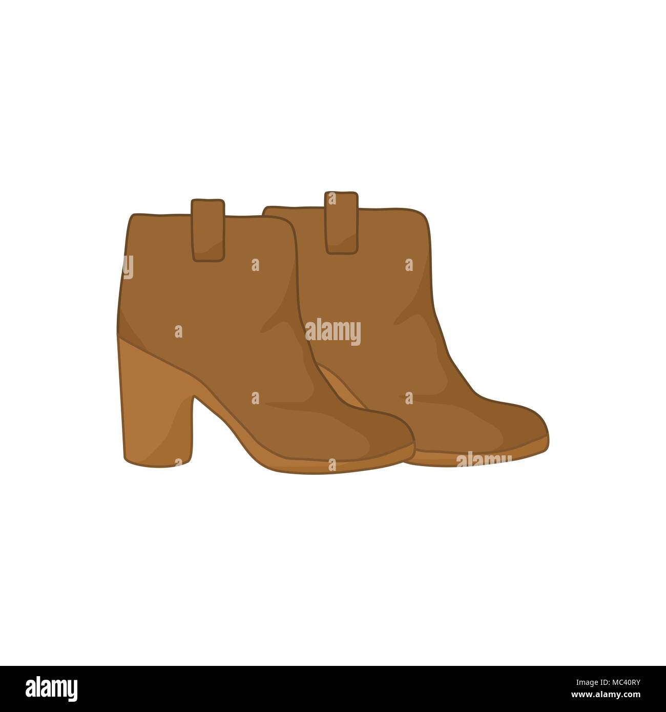 Stivaletti in pelle in stile di moda voce illustrazione vettoriale Graphic Design Illustrazione Vettoriale