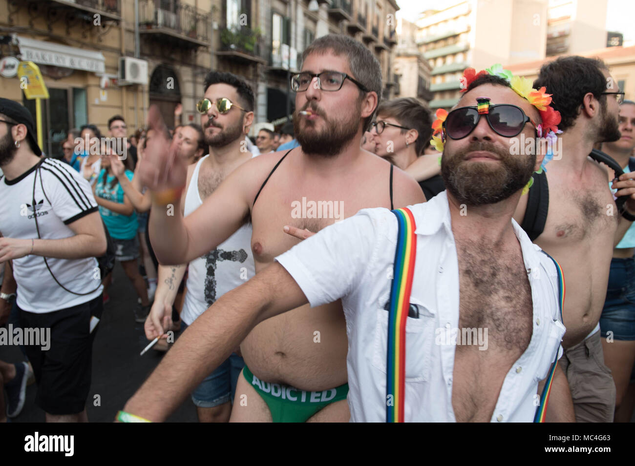 Da Palermo orgoglio, il big one Gay Pride nell area del Mediterraneo Foto Stock